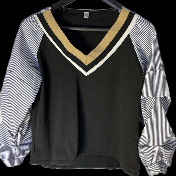 Size L Color Block Blouse - Picture 1 of 12